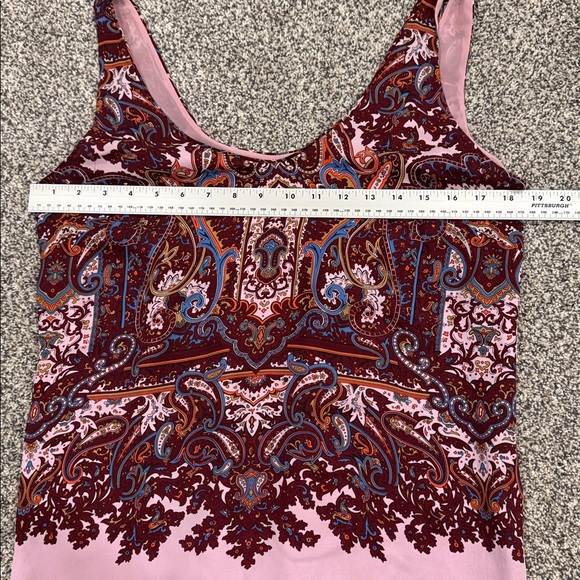 J. Crew Cate Silk Iced Lilac Paisley Flowing Classy Versatile Tank Top Size 6 - Picture 10 of 10